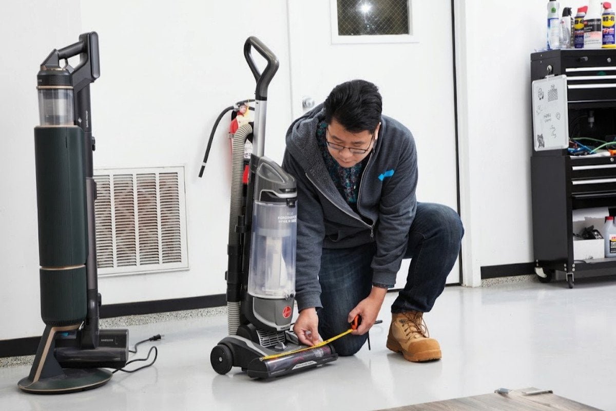 Vacuum cleaner testing in progress